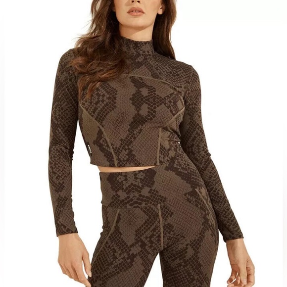 GUESS Mock Neck Erin Crop top (XS) - Picture 1 of 8